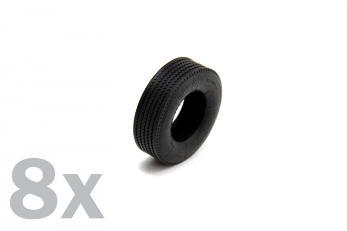TRAILER RUBBER TYRES (8x) (1:24) - 3890