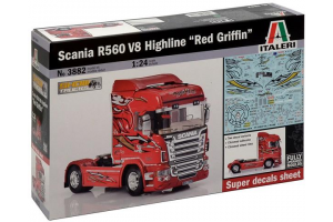 Model Kit truck 3882 - SCANIA R560 V8 HIGHLINE "RED GRIFFIN" (1:24)