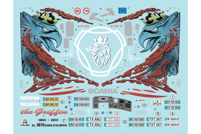 Model Kit truck 3879 - SCANIA R730 THE GRIFFIN (1:24)