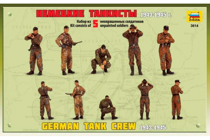 Model Kit figurky 3614 - German Tank Crew (1943-1945) (1:35)
