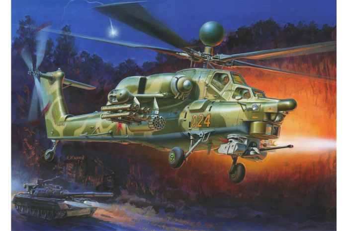 Model Kit vrtulník 7255 - MIL MI-28N Russian Helicopter (1:72)