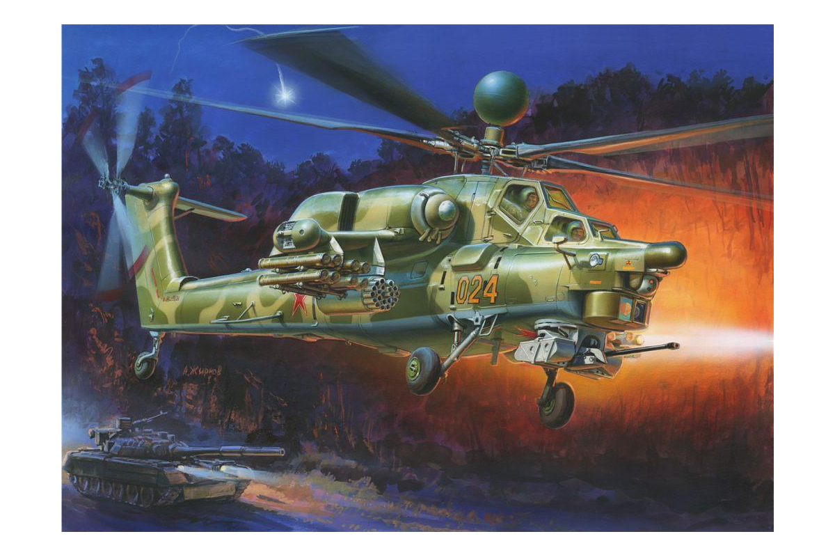 ZVEZDA Russian Modern Military Helicopters Plastic Model Kits 1:72 Unpainted 