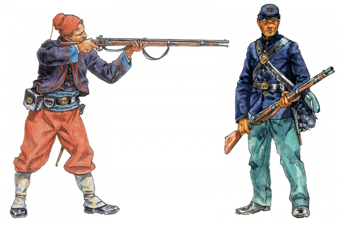 Model Kit figurky 6012 - UNION INFANTRY / ZUAVES (AMERICAN CIVIL WAR) (1:72)