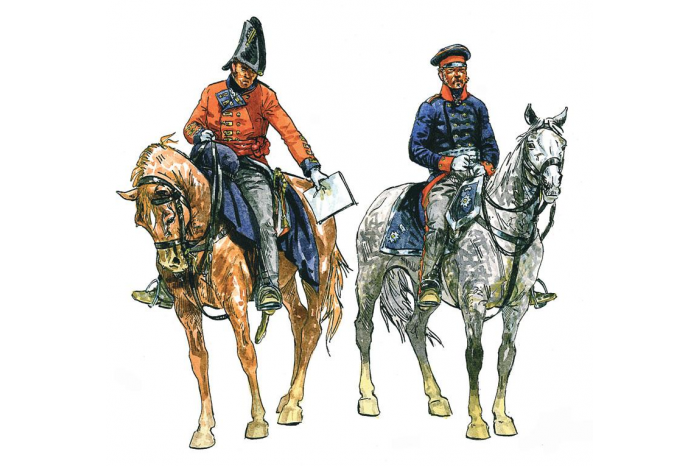 Italeri 1/72 Napoleonic British and Prussian General Staff # 6065 