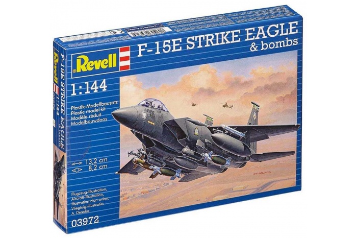 Plastic ModelKit letadlo 03972 - F-15E Strike Eagle & Bombs (1:144)
