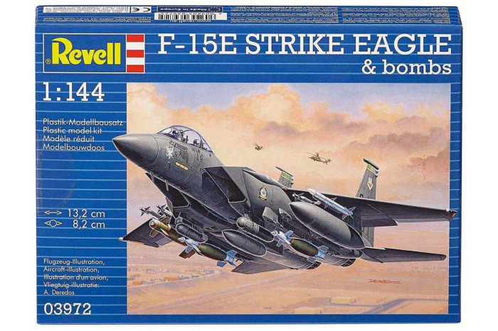 Plastic ModelKit letadlo 03972 - F-15E Strike Eagle & Bombs (1:144)