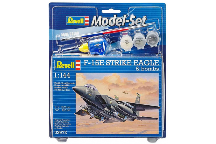 ModelSet letadlo 63972 - Model Set F-15E Strike Eagle & bombs (1:144)