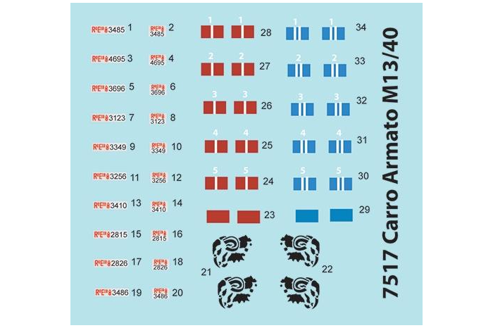 Fast Assembly tanky 7517 - Carro Armato M13/40 (1:72)