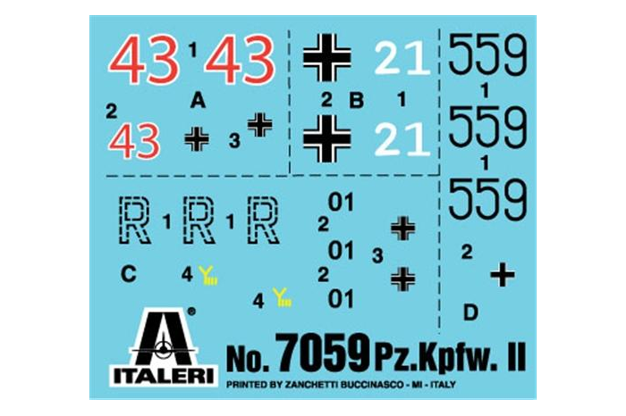 Model Kit tank 7059 - Pz.Kpfw. II Ausf. F (1:72)