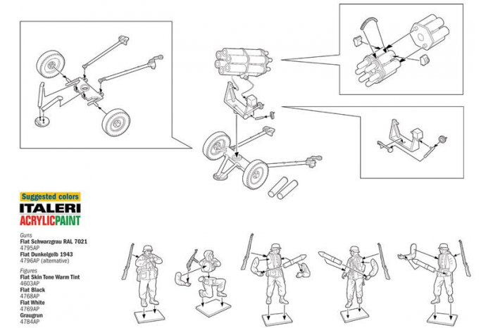 Model Kit figurky 7071 - 15 cm. NEBELWERFER 41 with CREW (1:72)