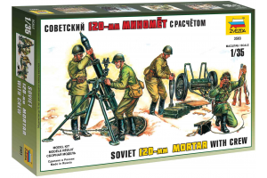 Model Kit figurky 3503 - Soviet 120mm Mortar with crew (re-release) (1:35)