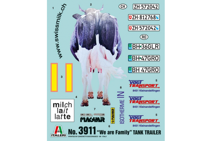 Model Kit návěs 3911 - CLASSIC TANK TRAILER "We are family" (1:24)