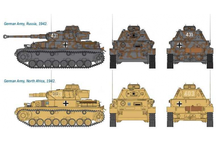 Fast Assembly tanky 7514 - Sd.Kfz.161 Pz.Kpfw.IV Ausf. F1/F2 (1:72)