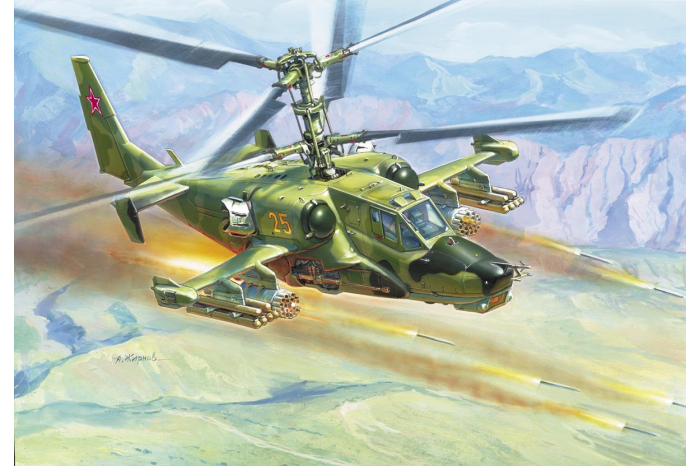 Model Kit vrtulník 7216 - Russian Attack Helicopter "Hokum" (re-release) (1:72)