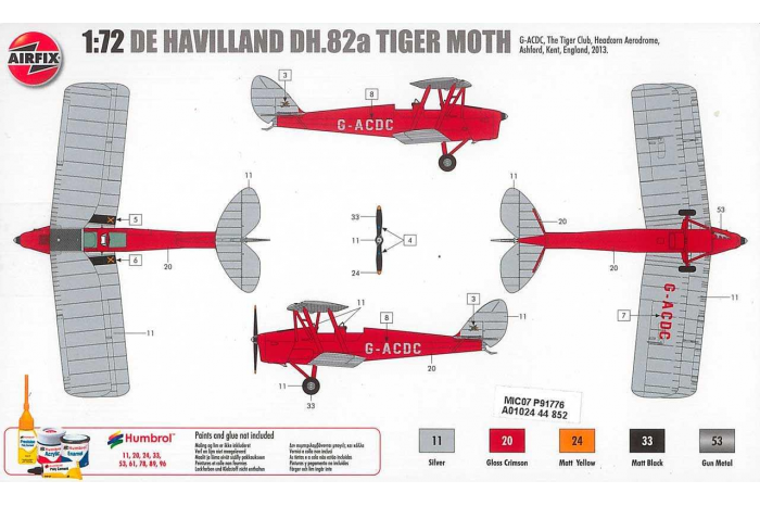 Classic Kit letadlo A01024 - de Havilland Tiger Moth (1:72)