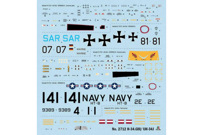 Model Kit vrtulník 2712 - UH-34J (1:48)