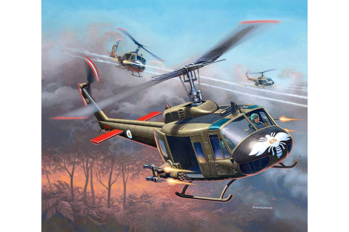 Plastic ModelKit vrtulník 04983 - Bell UH-1H Gunship (1:100)