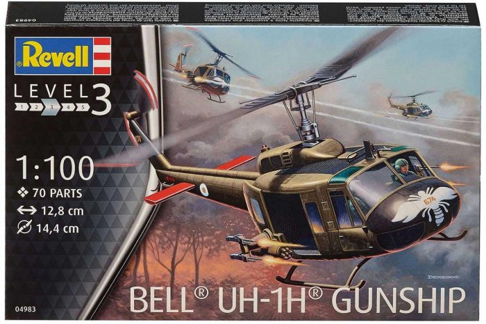 Plastic ModelKit vrtulník 04983 - Bell UH-1H Gunship (1:100)
