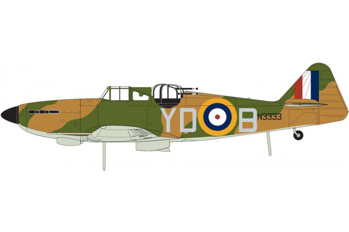 Starter Set letadlo A55213 - Starter Set Boulton Paul Defiant (1:72) - nová forma