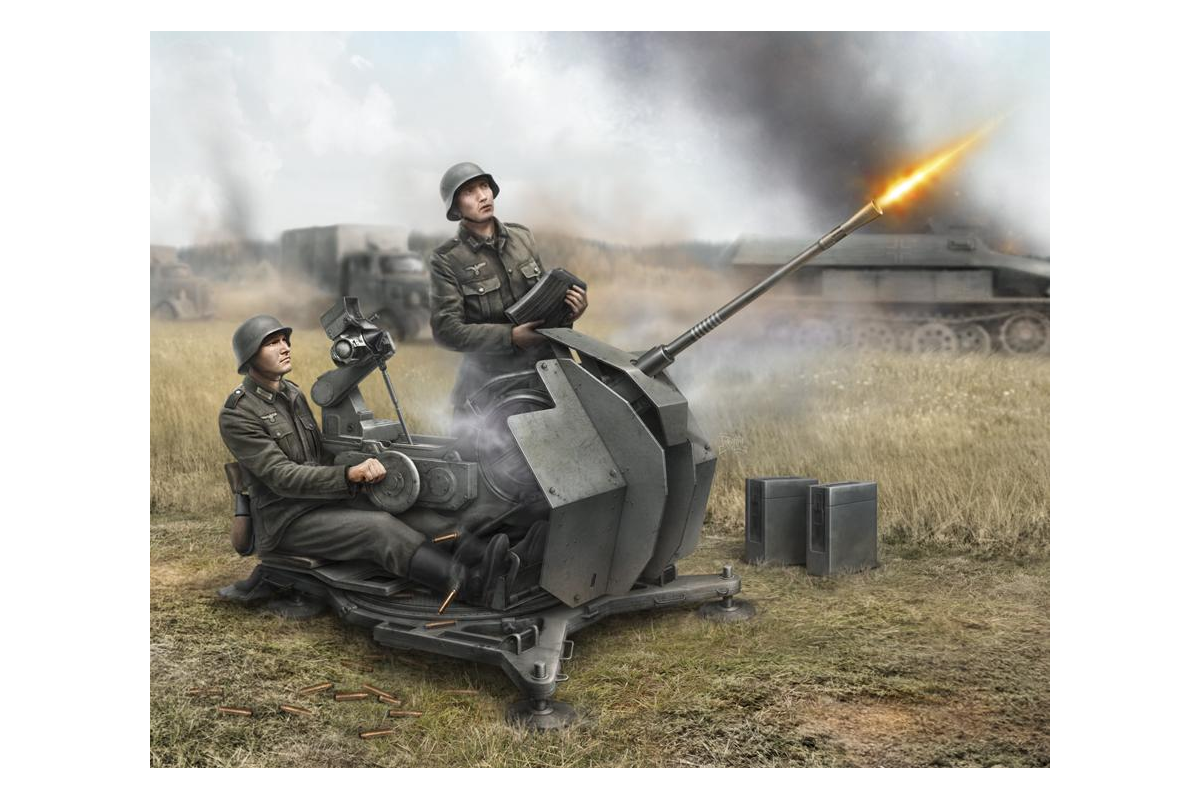 Zvezda GERMAN 20mm AA & Crew Flak-38 1/72 6117 