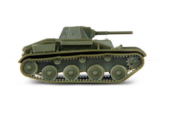 1/100th WWII Russian Painted T-60 Light Tank Model 15mm 
