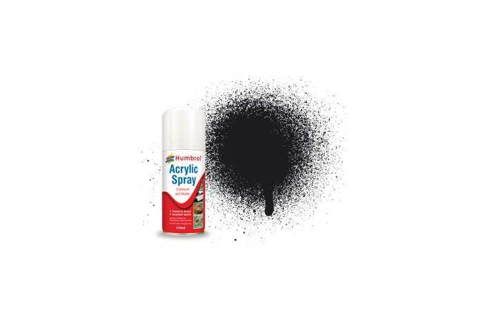 Humbrol sprej akryl AD6021 - No 21 Black - Gloss - 150ml
