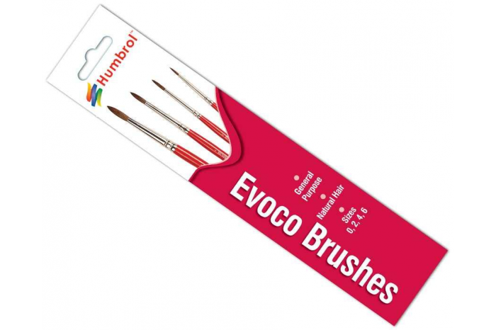 Humbrol Evoco Brush Pack AG4150 - sada štětců (velikost 0/2/4/6)