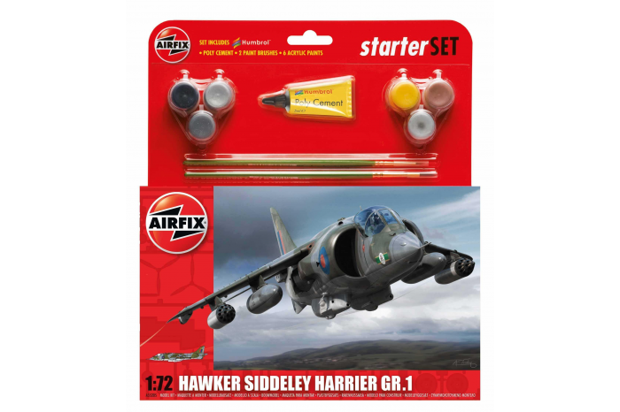 Starter Set letadlo A55205 - Hawker Harrier GR1 (1:72)