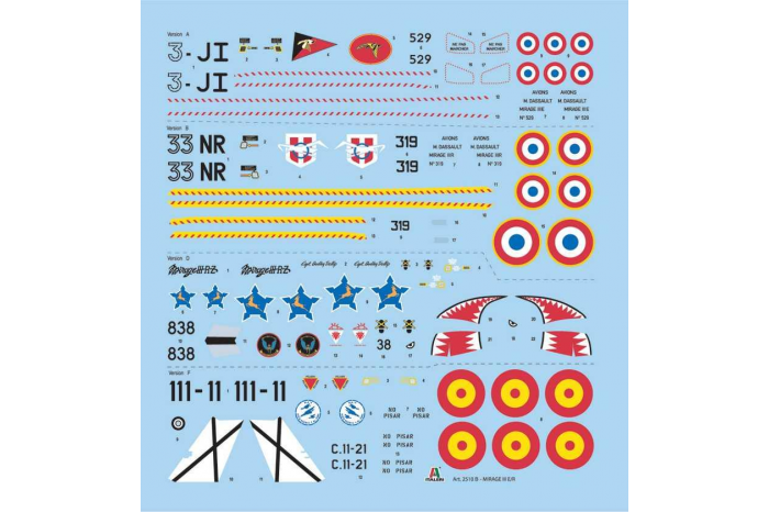 Model Kit letadlo 2510 - MIRAGE III E/R (1:32)
