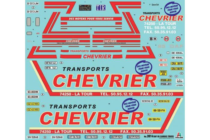 Model Kit auto 3914 - DAF 95 CANVAS (1:24)